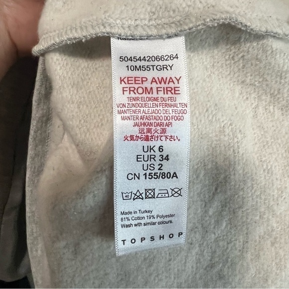 Topshop Tiered Zip Up Mini Sweater Dress, New with Tags - Picture 6 of 6